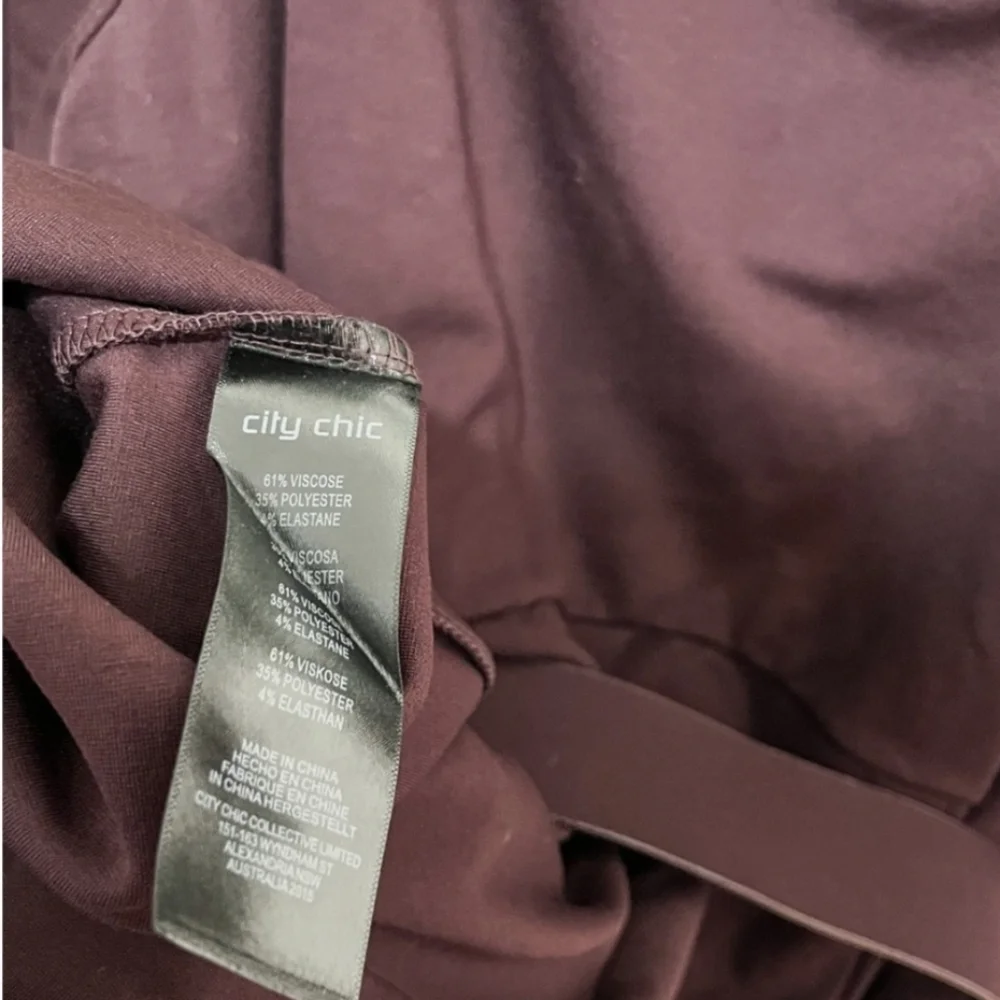 City Chic Warm Brown A-Line Dress Size 24 3X - Picture 5 of 10